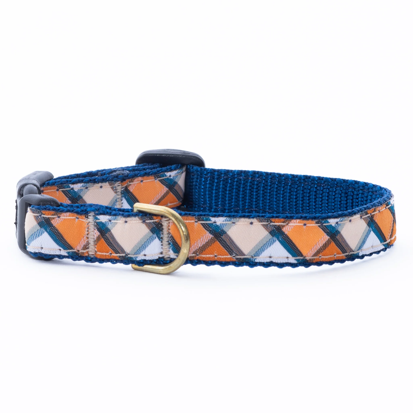 Terracotta Plaid Small Breed Dog Collar