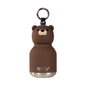 Asobu Bear Bottle, a brown bear-shaped bottle with a silver base and a metal ring on top