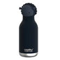 Asobu black insulated water bottle with a lion head lid