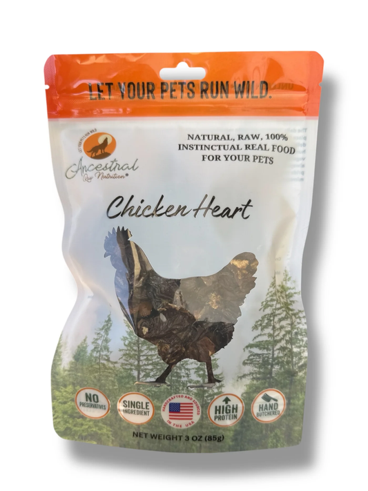 Dehydrated Chicken Heart 3oz Bag
