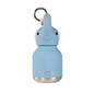 Asobu light blue elephant-shaped insulated water bottle with a silver base and keychain