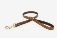 OXFORD LEATHER LEASH BROWN