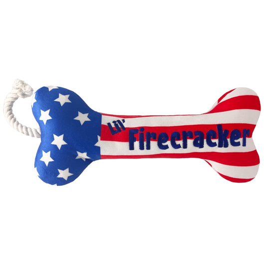 Lil' Firecracker Bone Dog Toy