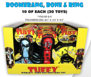 Tuffy Boomerang, Bone and Ring Tray-30 Units