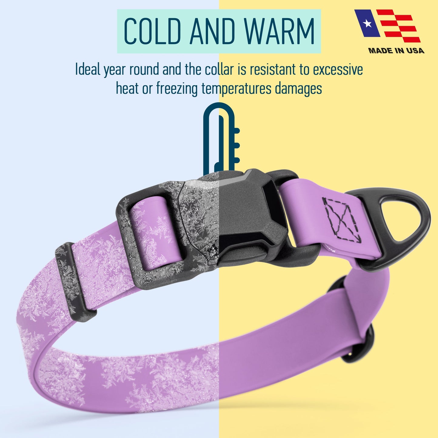 Biothane Waterproof Dog Collar with Magnetic Quick Release Buckle