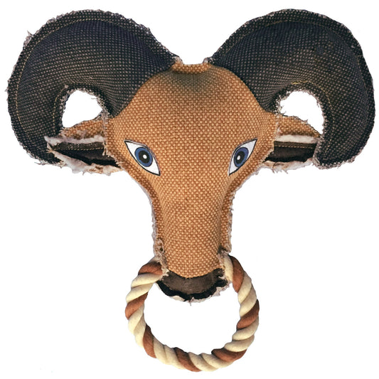 10" Nature Goat Animal Squeaky Dog Toy