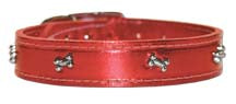 Signature Leather Metallic Collar (Paws)