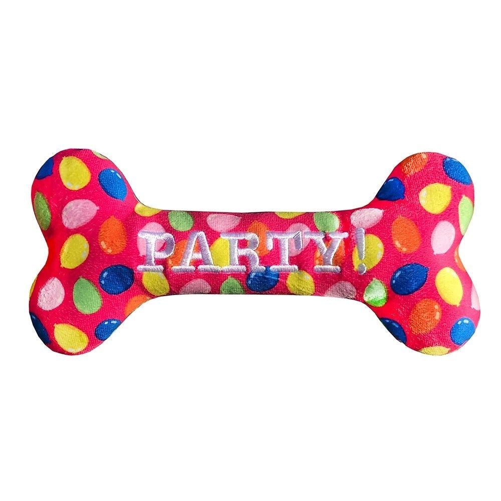 Party Time Bone Dog Toy