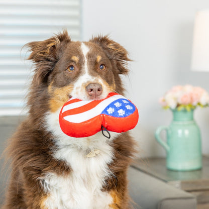 Paws & Stripes Heart Dog Toy (Double Sided) - 30% Off