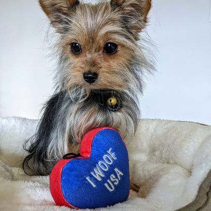 Paws & Stripes Heart Dog Toy (Double Sided) - 30% Off