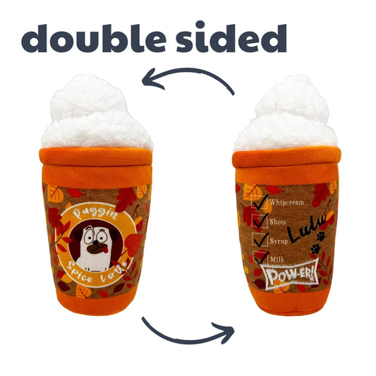 Puggin Spice Latte Dog Toy (Double Sided)