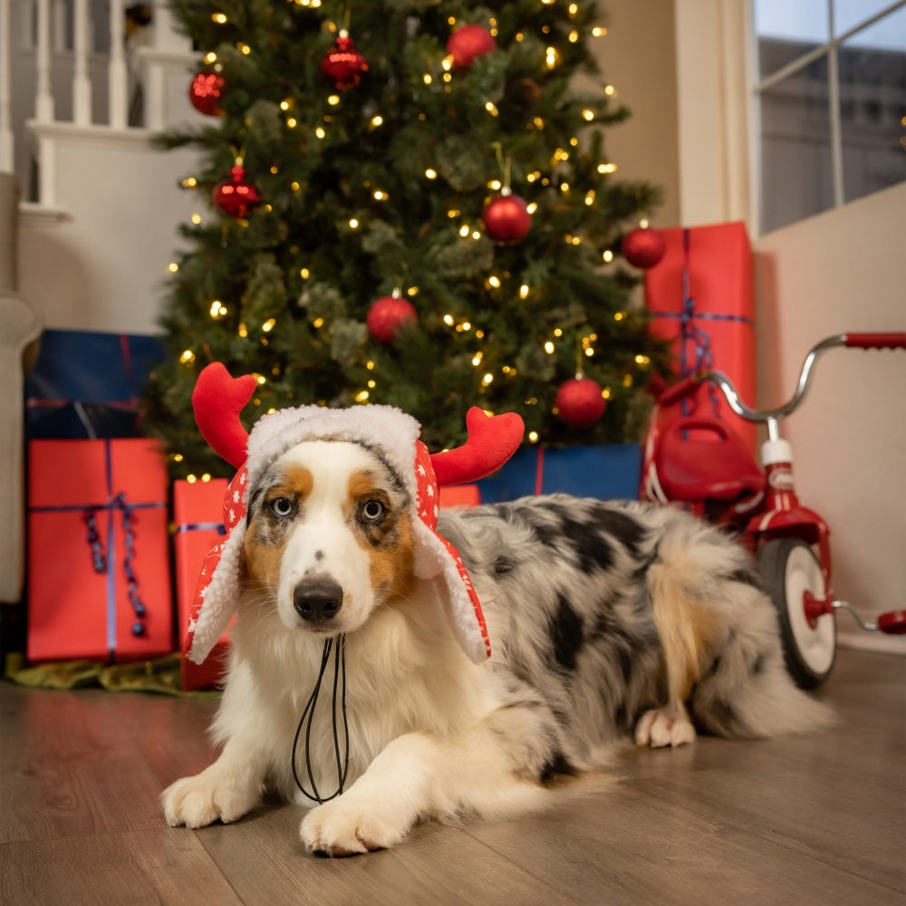 Red Fairisle Antler Hat with SnugFit® - 30% Off