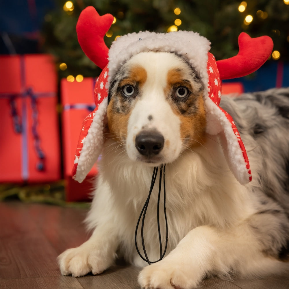 Red Fairisle Antler Hat with SnugFit® - 30% Off