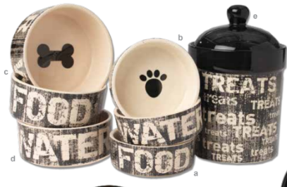 Stoneware Vintage (Inner Packs of 4 Bowls, Inner Packs Of 2 for Treats Jars)