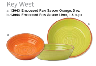 Stoneware Key West Embossed Paw Saucer (Inner Pack: 4)