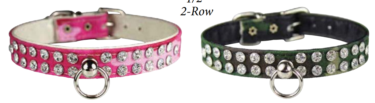 Majestic™ Collars (Jeweled Velvet w/ Two Rows & Post)