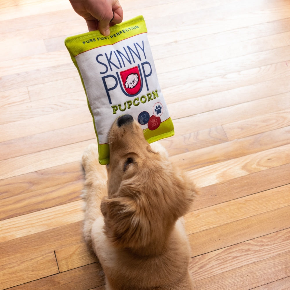 Skinny Pup Pupcorn Dog Toy (Double Sided)