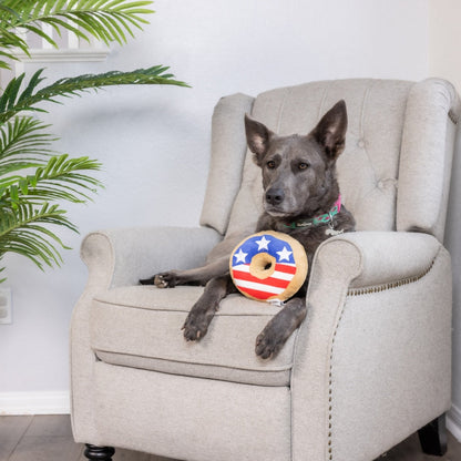 Stars & Stripes Donut Dog Toy