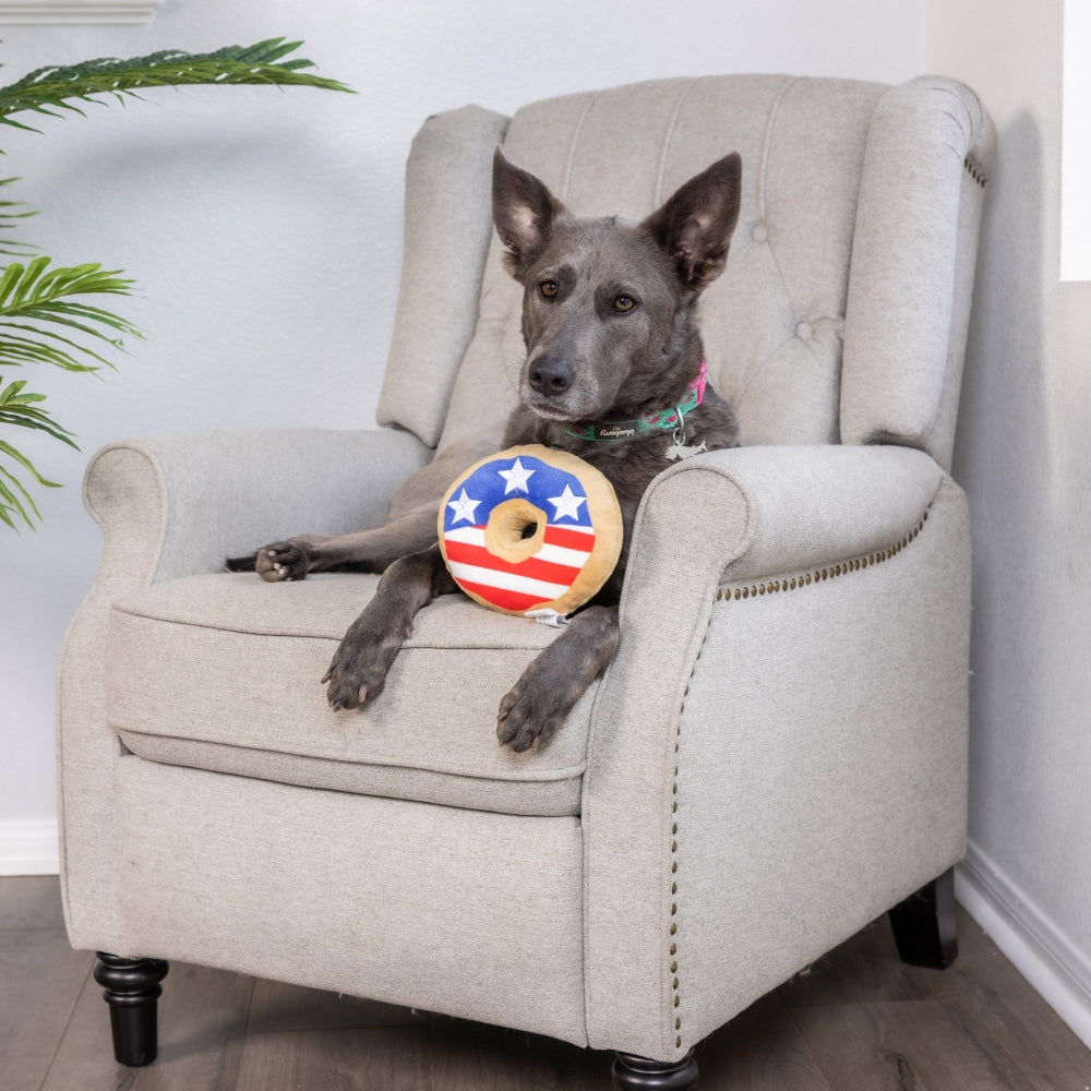 Stars & Stripes Donut Dog Toy