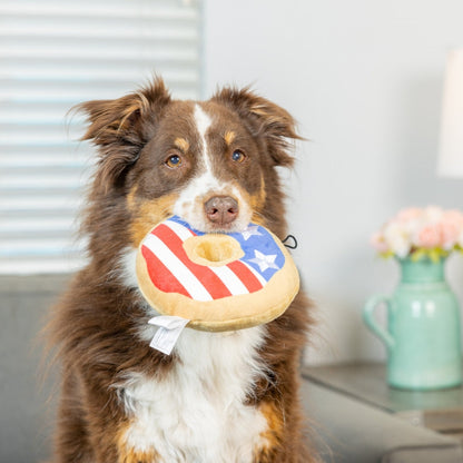 Stars & Stripes Donut Dog Toy