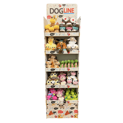 6" Mini Animal Dog Toy Collection with Pop-Up Display