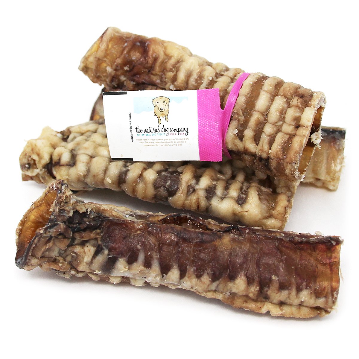 6" Beef Trachea (Bulk - Shrinkwrapped)- Pack of 25
