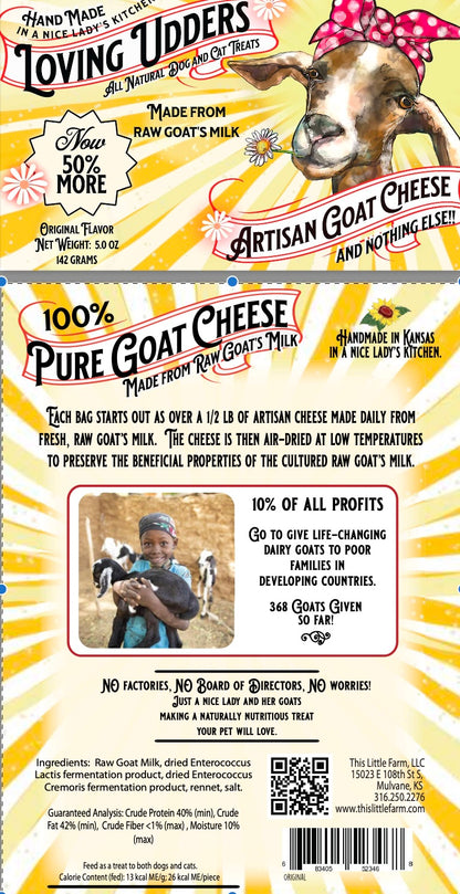 Loving Udders Goat Cheese Treats for Dogs and Cats- 5oz- Case of 12