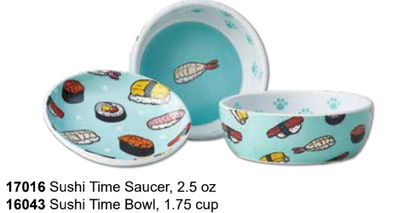 Cats Only Dining Supplies-Sushi Time- (Inner Pack 4 for bowls, Inner Pack 6 for Saucers)